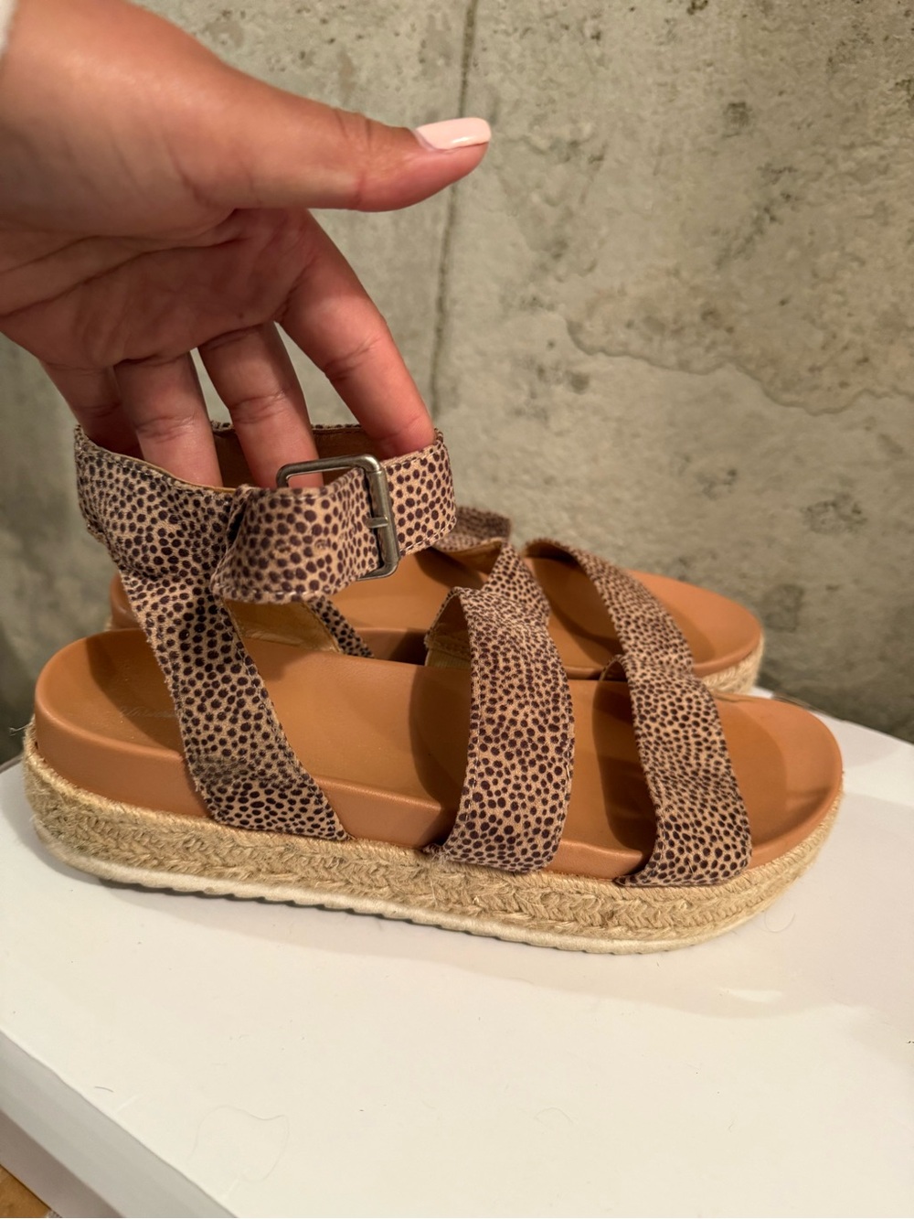 Target Tan Speckled Espadrille Platform Sandal